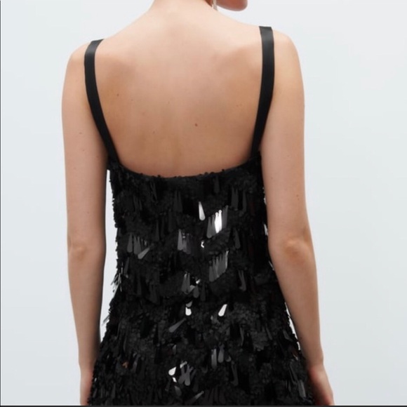 NWT ZARA BLACK SEQUIN CAMISOLE - Picture 10 of 12